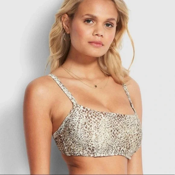 NWT Seafolly DD Serpentine Snakeskin Print Bikini Top - Picture 3 of 8